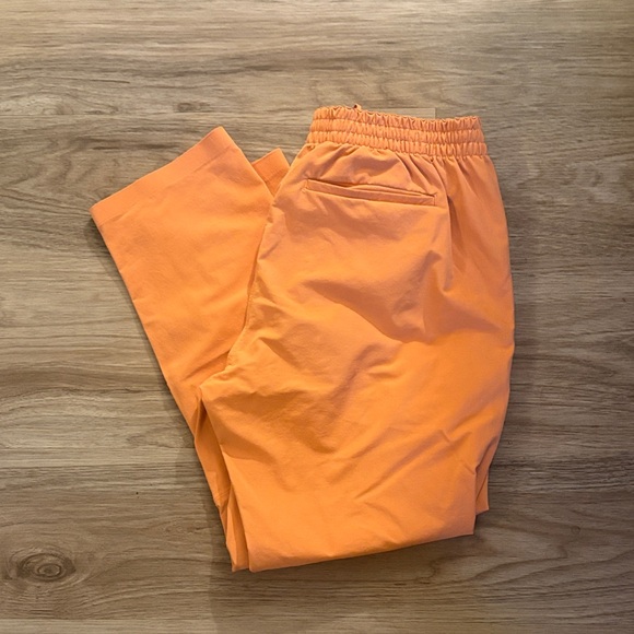Outdoor Voices Pants - Outdoor Voices Orange Cropped Elastic-Waist Pants